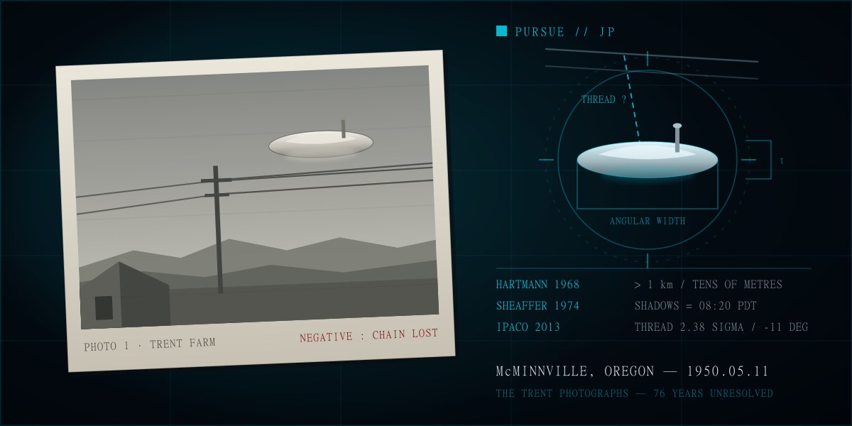 マクミンビル事件1950——「史上最良のUFO写真」2枚の76年：コンドン報告の擁護、午前8時20分の影、IPACOが検出した「吊り糸」を徹底検証